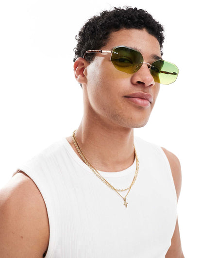 Retro Rimless Sunglasses