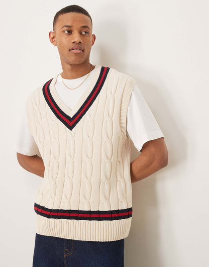 Cable Knit Cricket Vest