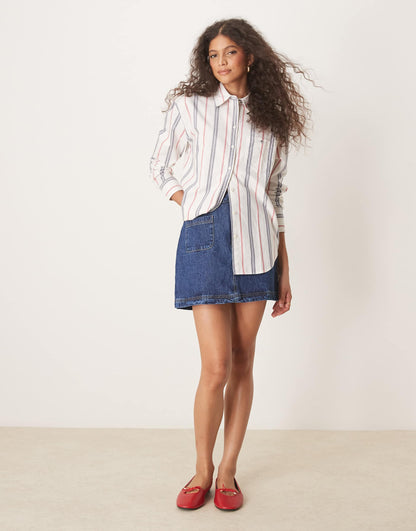 Relaxed Fit Archive Oxford Logo Striped Shirt