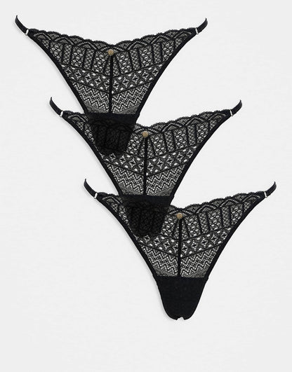 Lace 3 Pack Thong