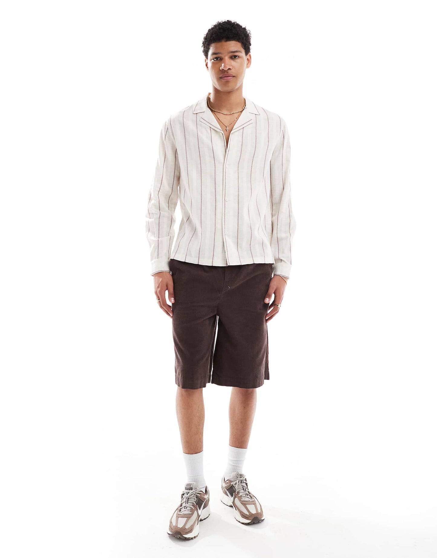 Striped Long Sleeve Boxy Shirt