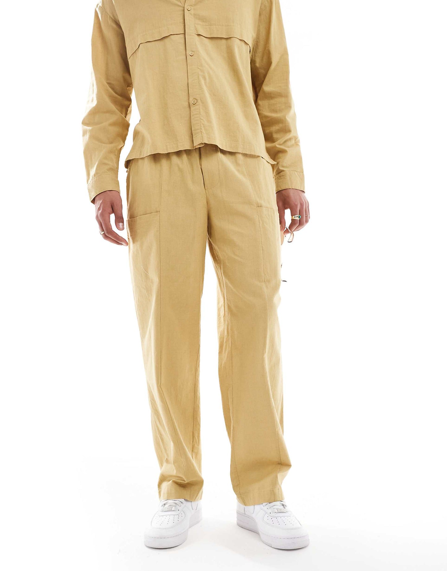 Linen Wide Leg Trousers