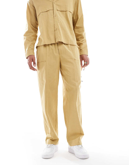 Linen Wide Leg Trousers