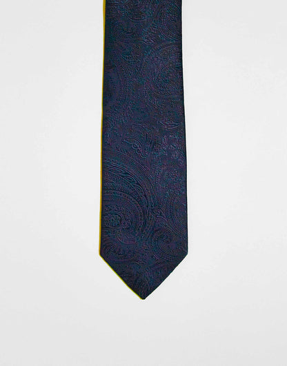 Slim Tie With Paisley Print