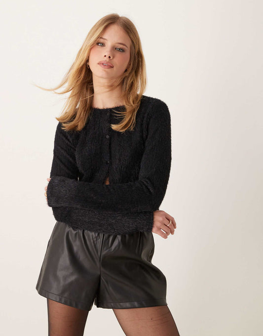 Fluffy Rib Cardigan