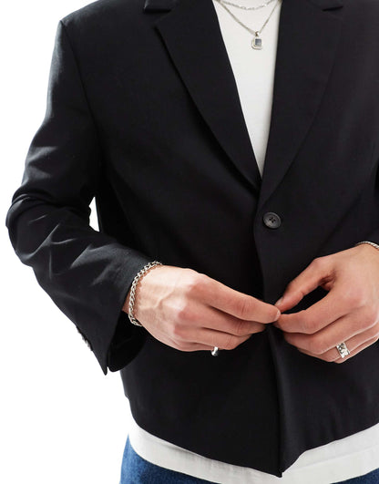 Boxy Relaxed Tailored Blazer