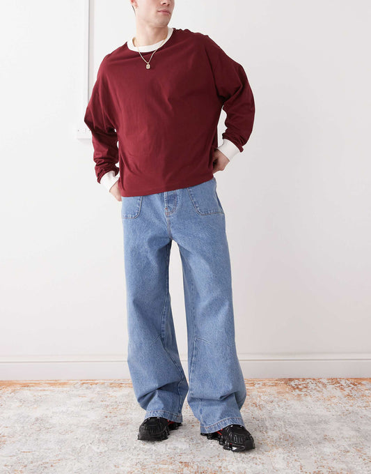 Skate Jeans With Contrast Stitch