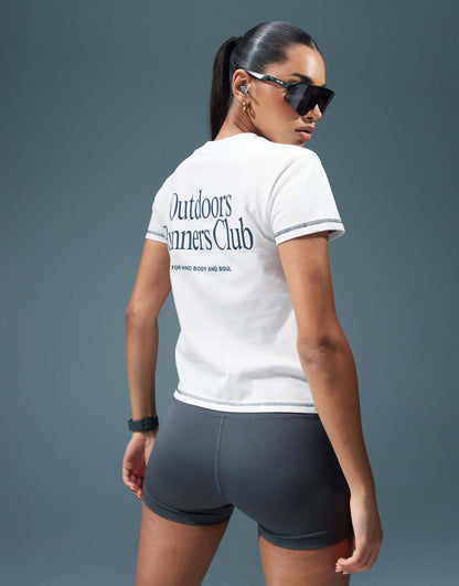 Boxy Fit Back Print Cotton T-Shirt