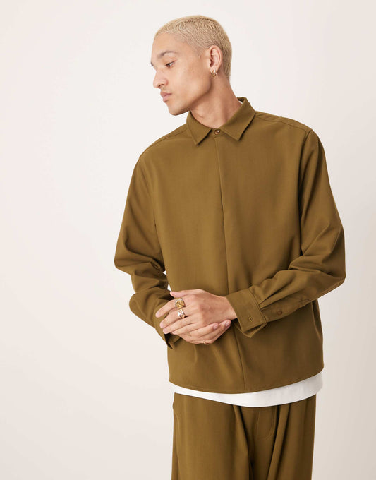 Co-Ord Relaxed Boxy Overhead Shirt