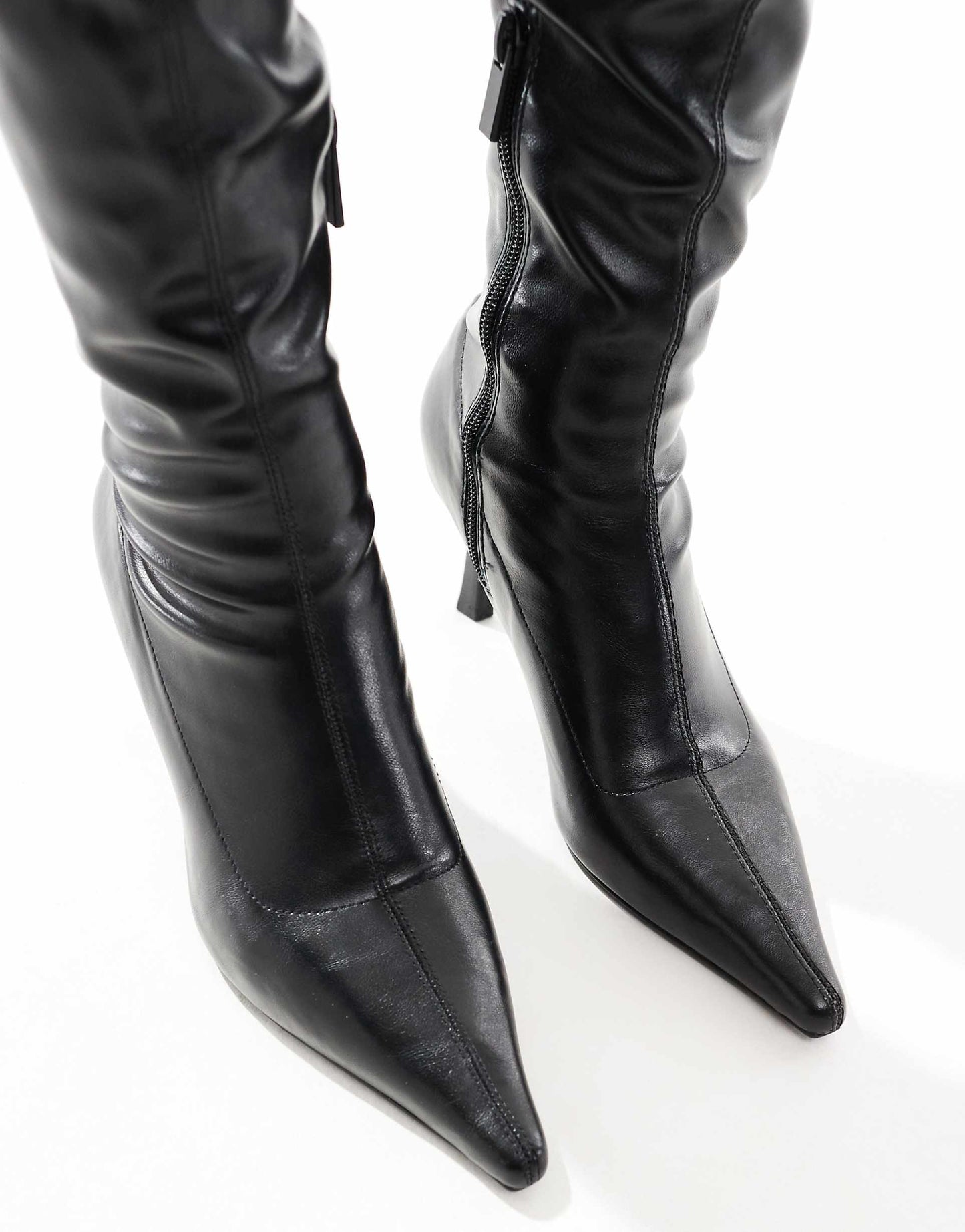 Patent Heeled Over The Knee Boot