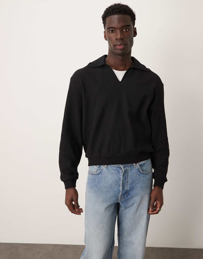 Oversized  Collar Sweatshirt