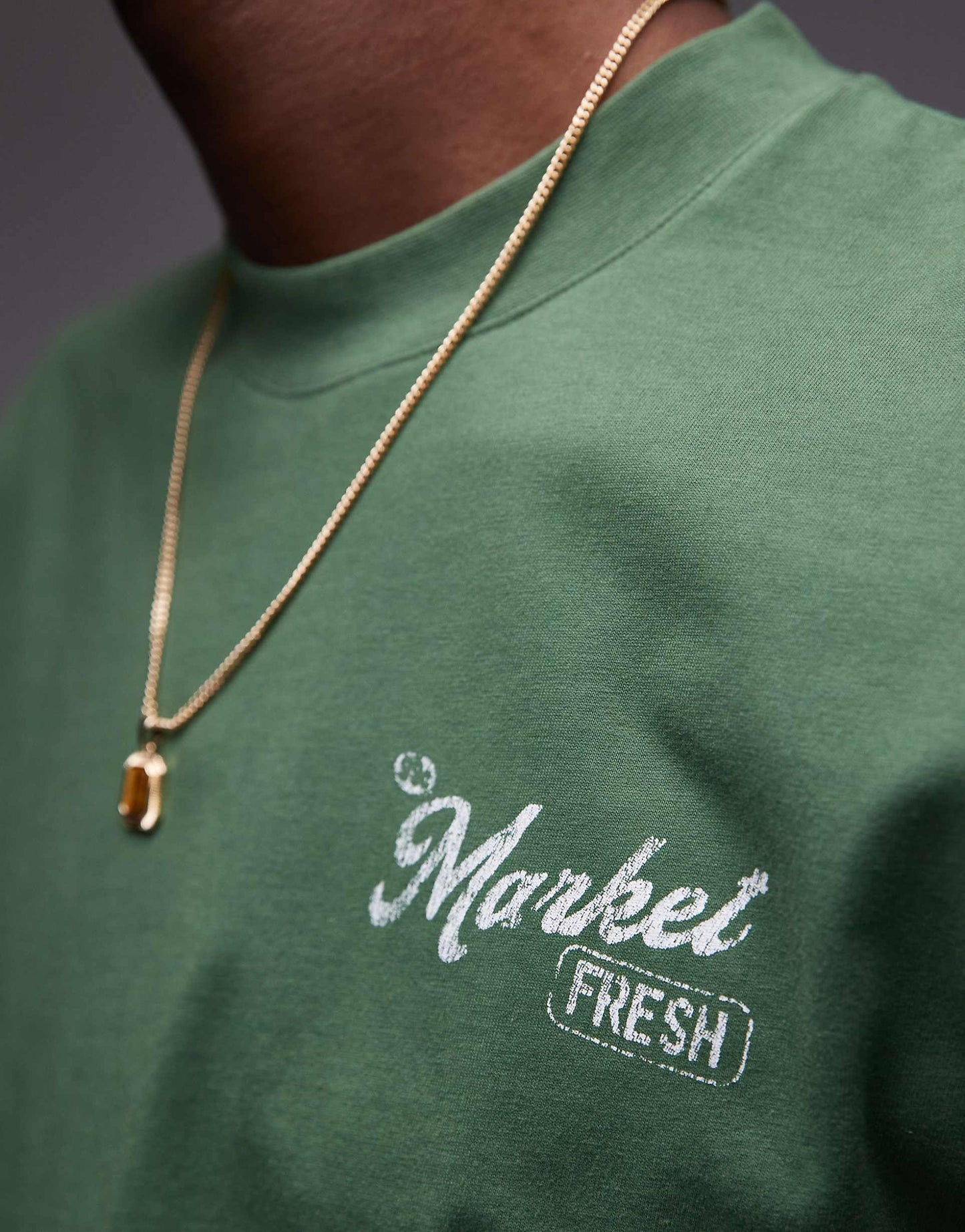 Oversized Fit T-Shirt With Front And Back Market Print