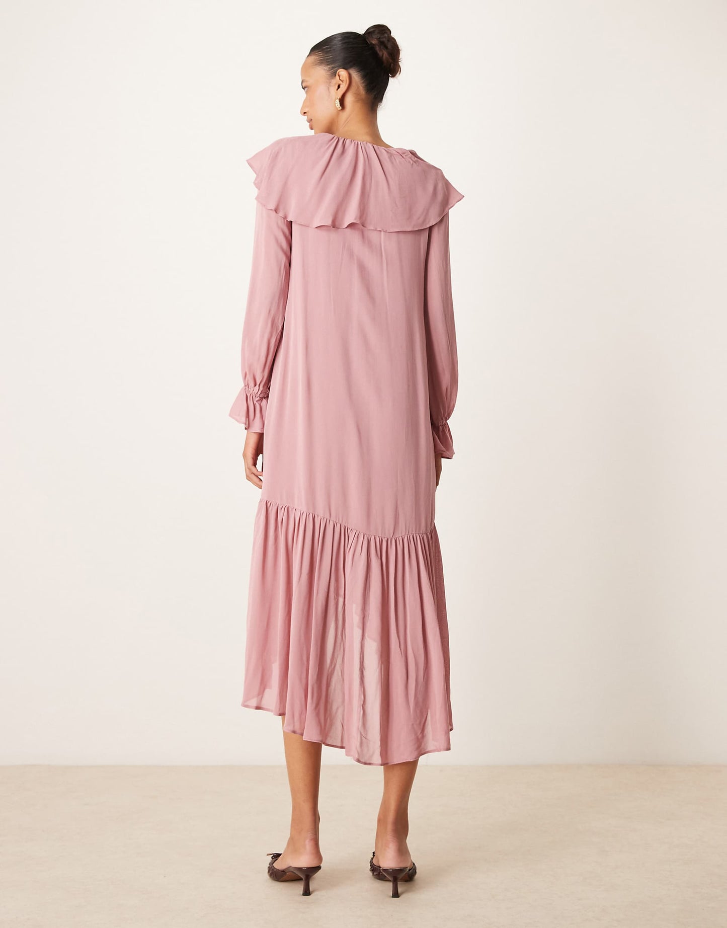 Koko Sheer Frill Boho Midi Dress