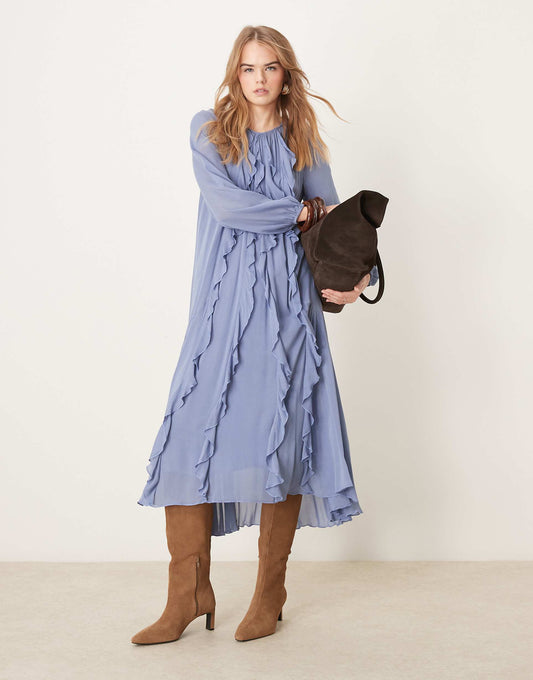 Dixie Frill Boho Midi Dress