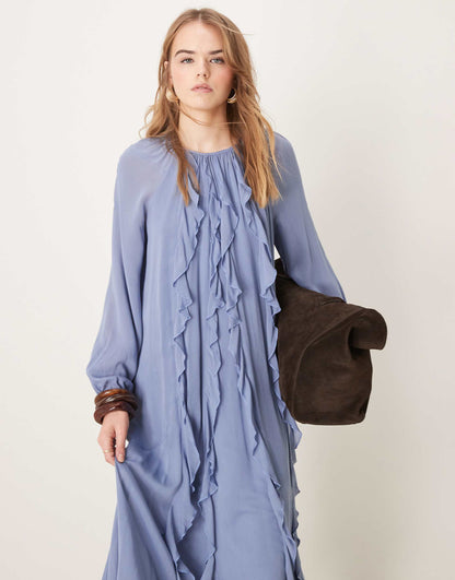 Dixie Frill Boho Midi Dress