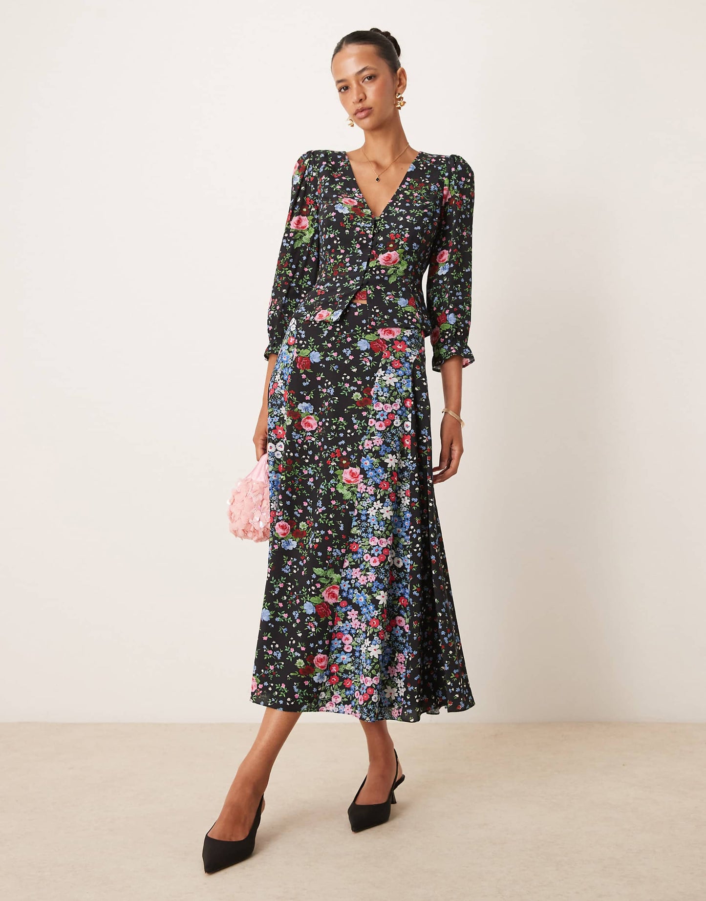 Dido Floral Panelled Midaxi Skirt Co-Ord