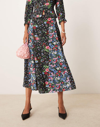 Dido Floral Panelled Midaxi Skirt Co-Ord