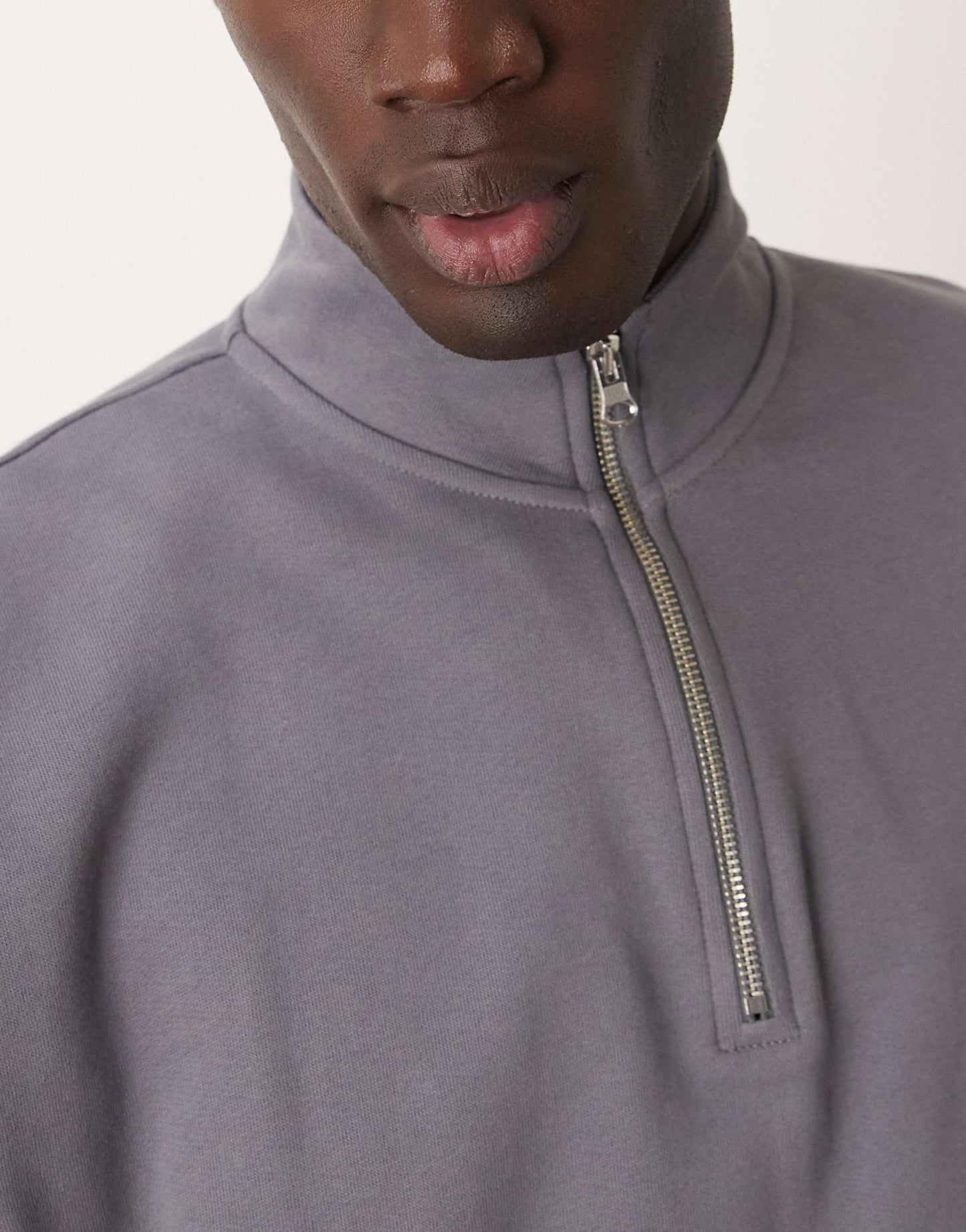 Oversized Quarter Zip Funnel Sweatshirt