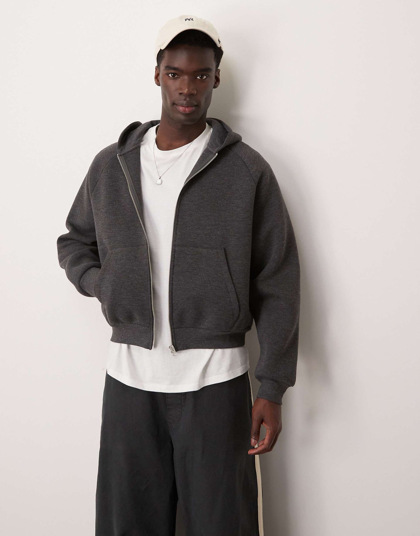 Scuba Boxy Oversized Zip Through Hoodie