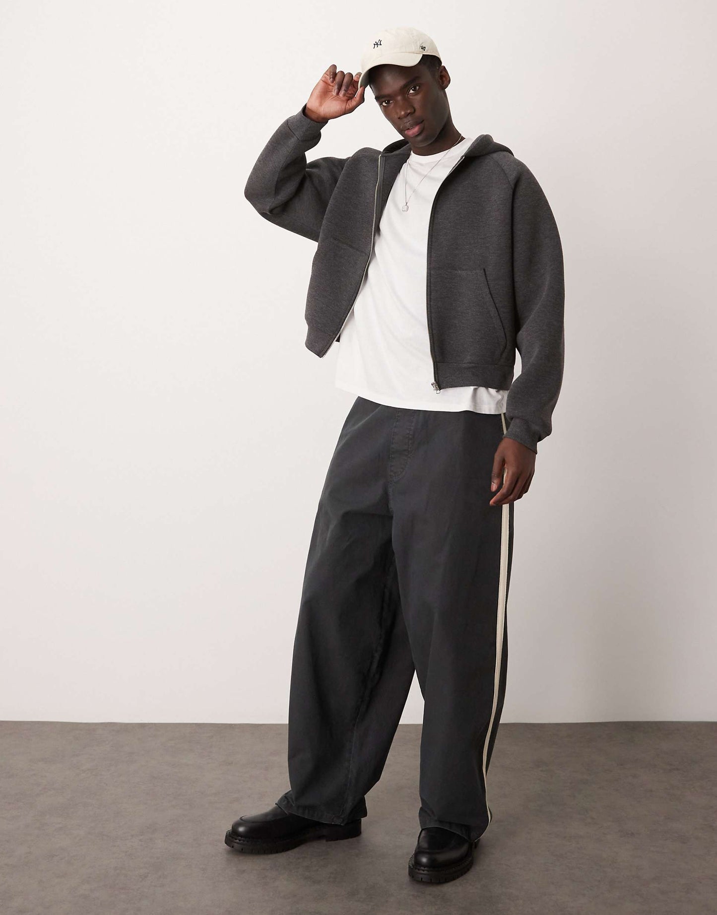 Scuba Boxy Oversized Zip Through Hoodie