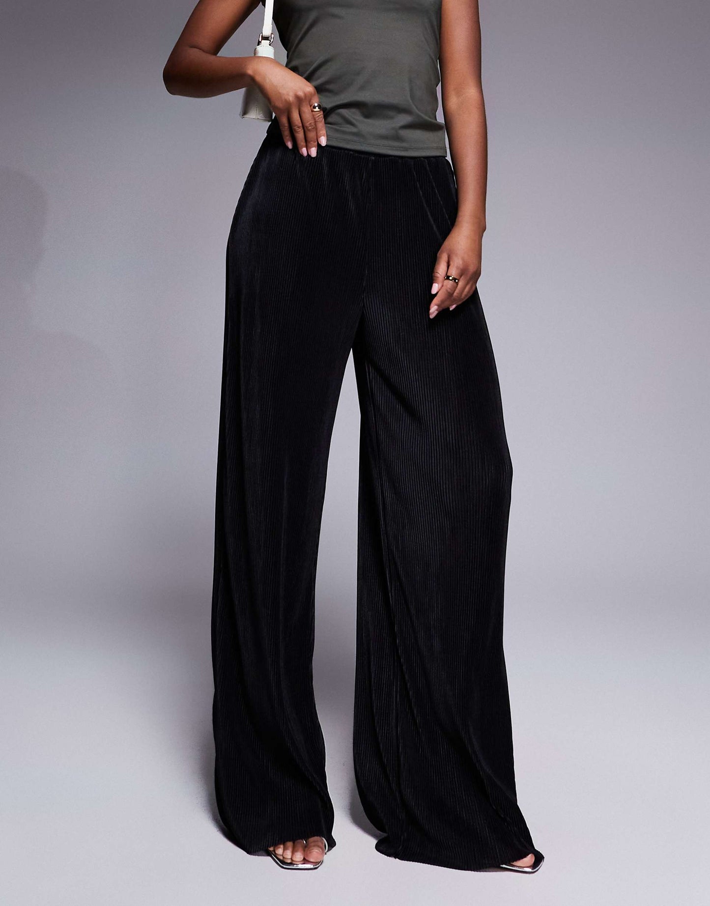 Plisse Full Length Trouser