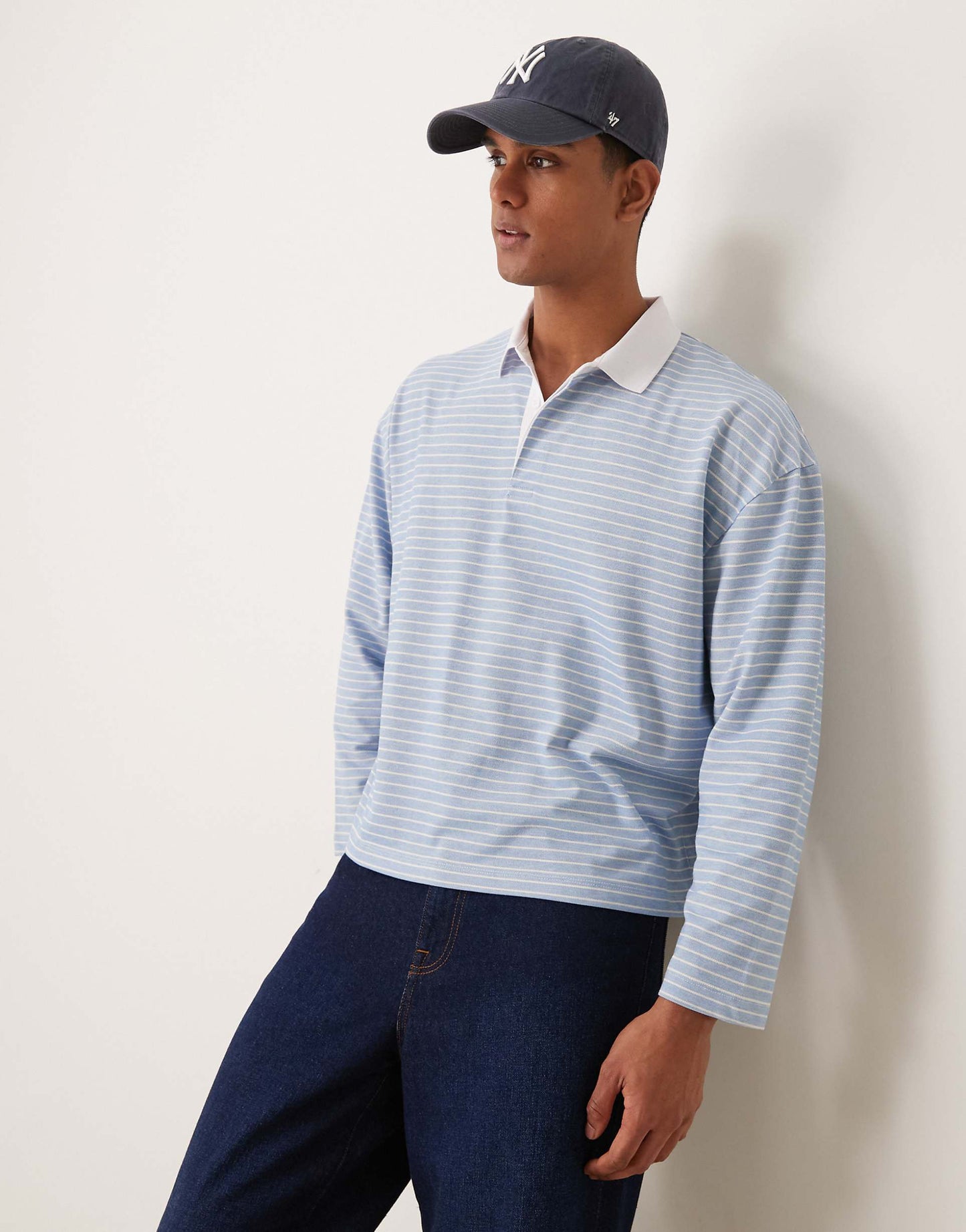 Oversized Boxy Long Sleeve Polo