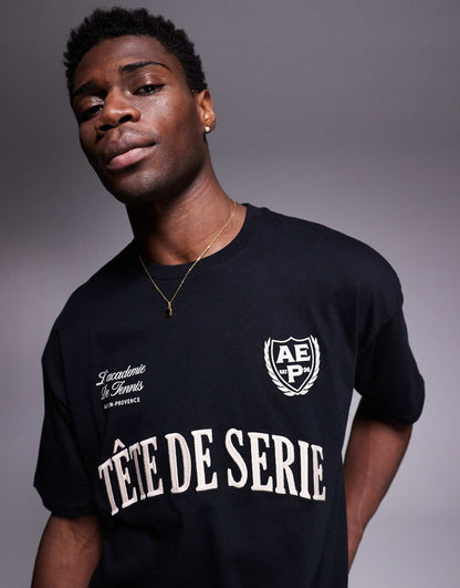 Oversized T-Shirt With Sport Text Embroidery