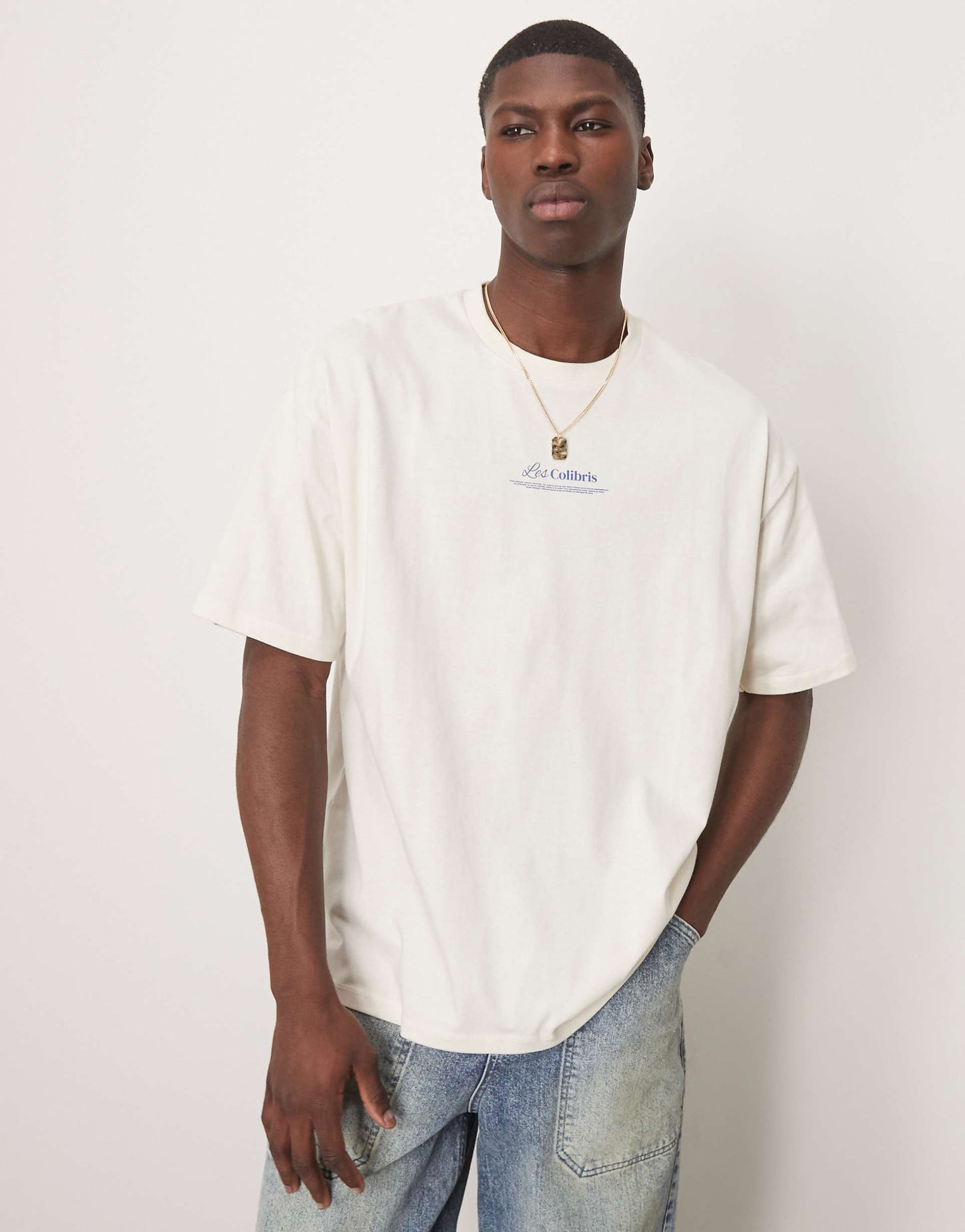 Oversized T-Shirt With Bird Back Print