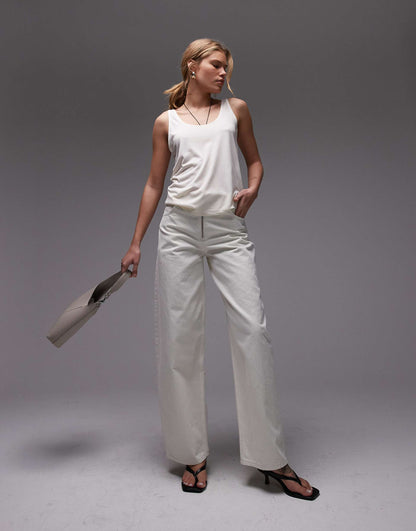 Slouchy Scoop Neck Vest
