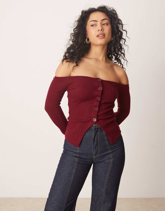Off Shoulder Cardigan