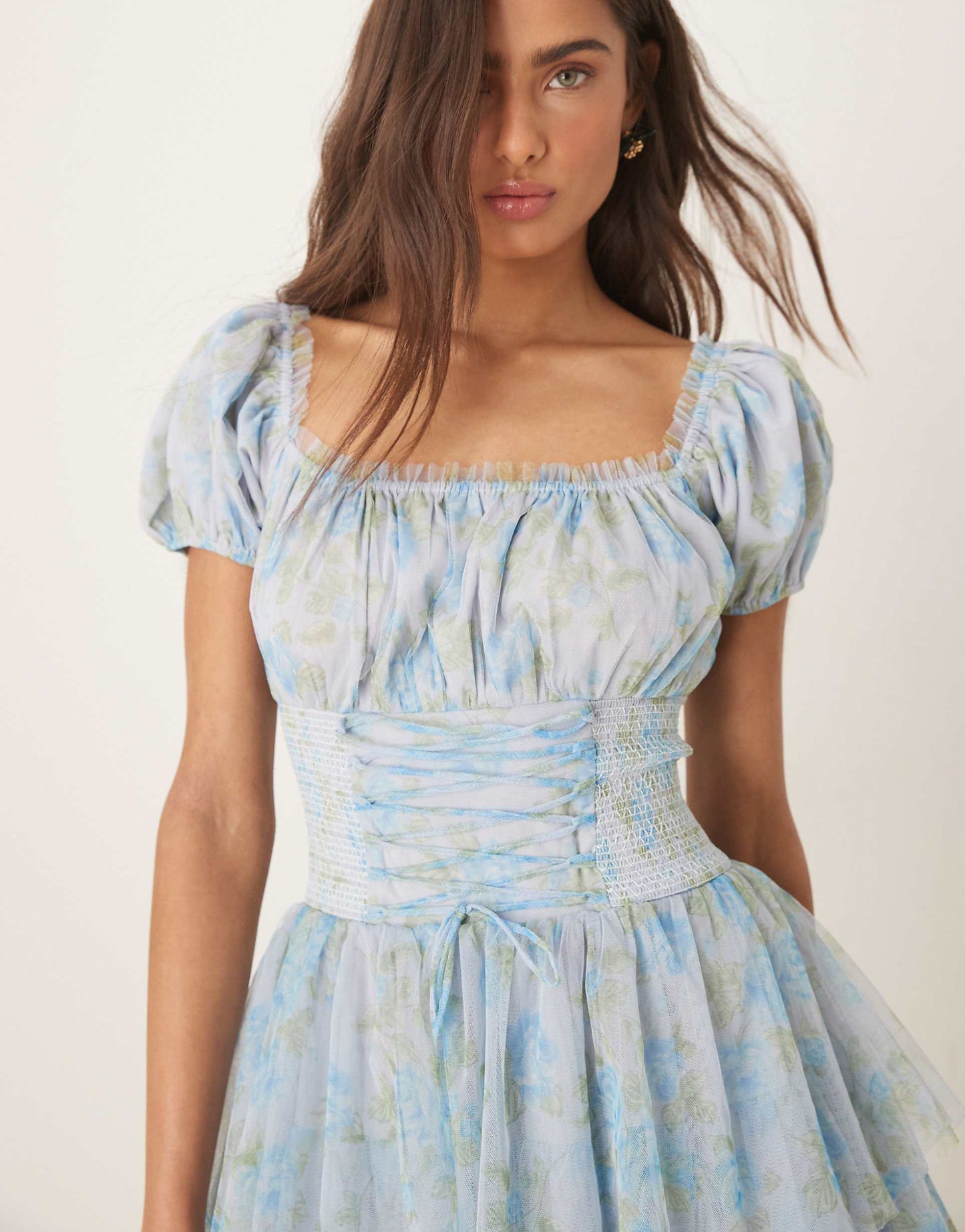 Arabella Corset Waist Tiered Maxi Dress
