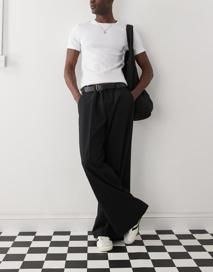 Jimi Low Waist Baggy Fit Tailored Trousers