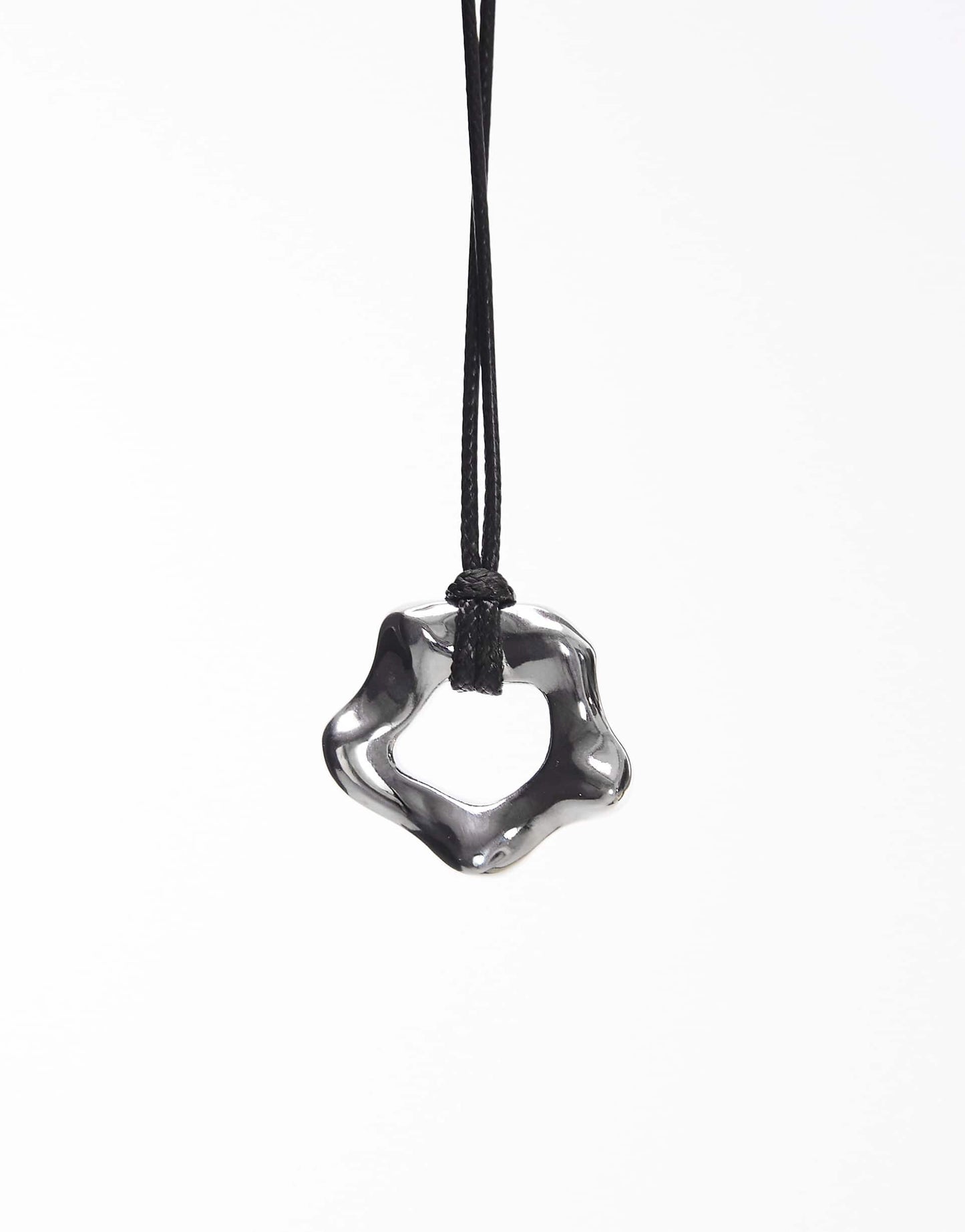 Nadine Cord Necklace With Silver Pendant