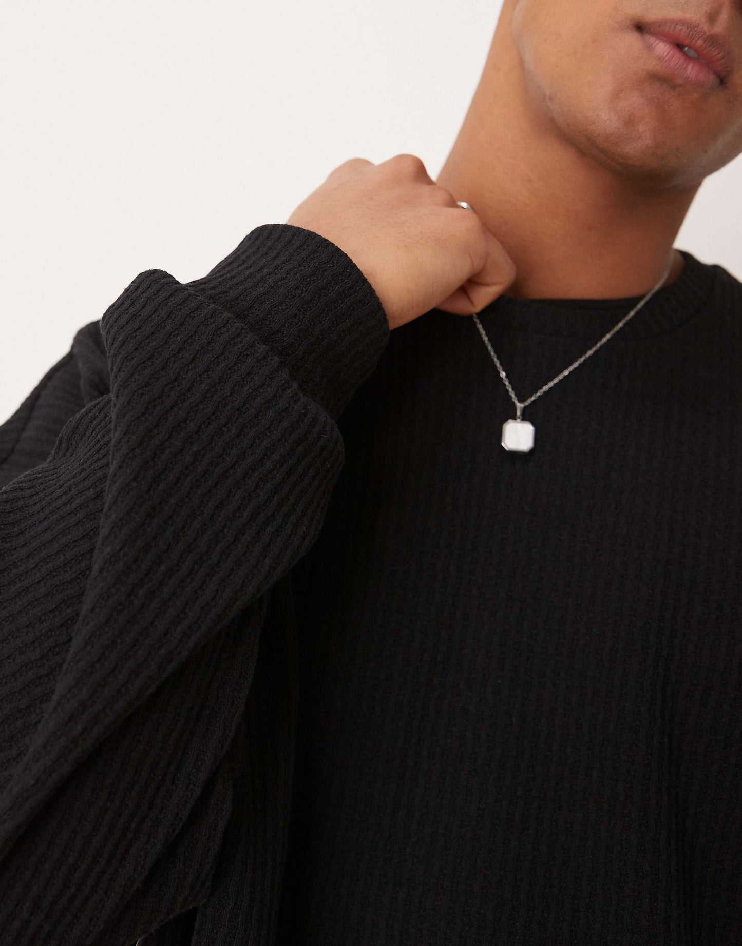 Extreme Oversized Boxy Lightweight Jumper With Rib Texture