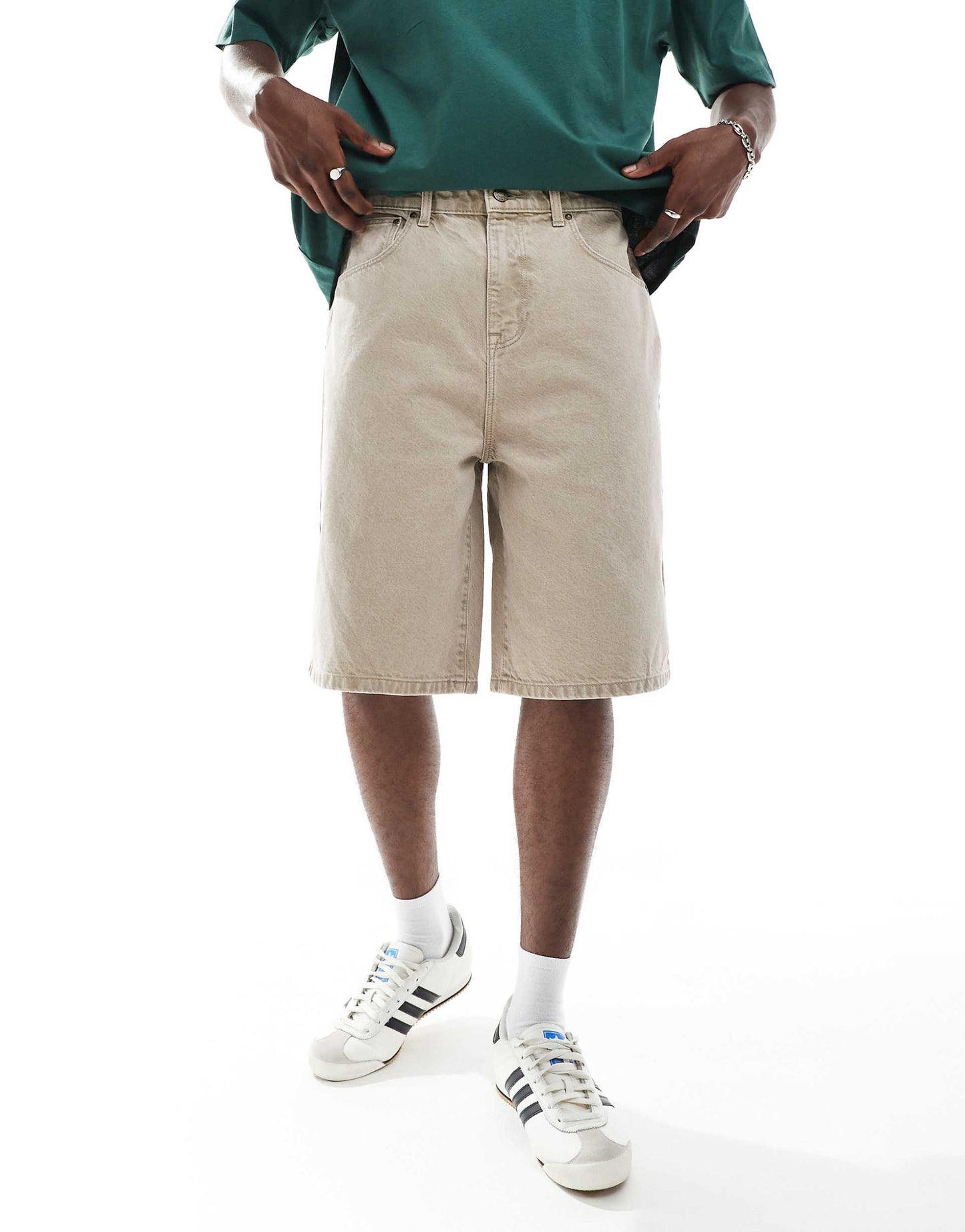 Long Length Denim Jort