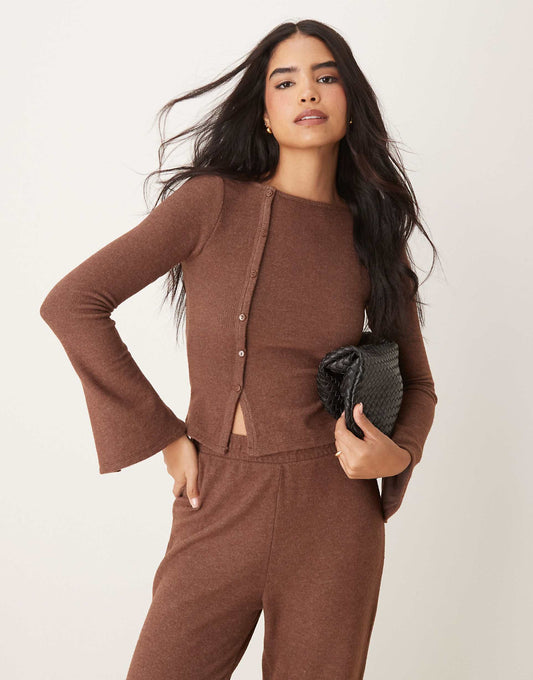 Asymmetric Button Up Super Soft Cardigan