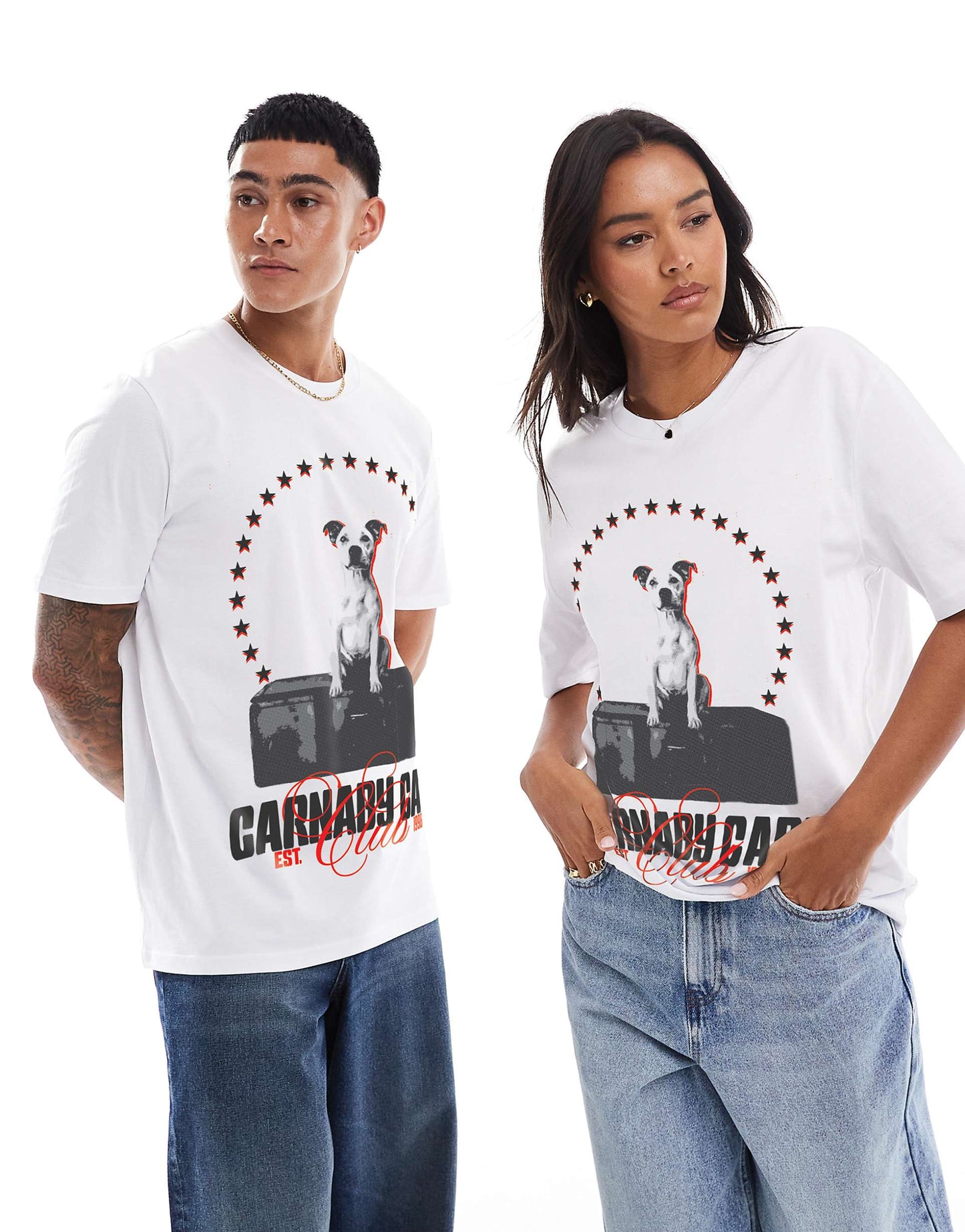 Carnaby Care Club Front Print Relaxed T-Shirt