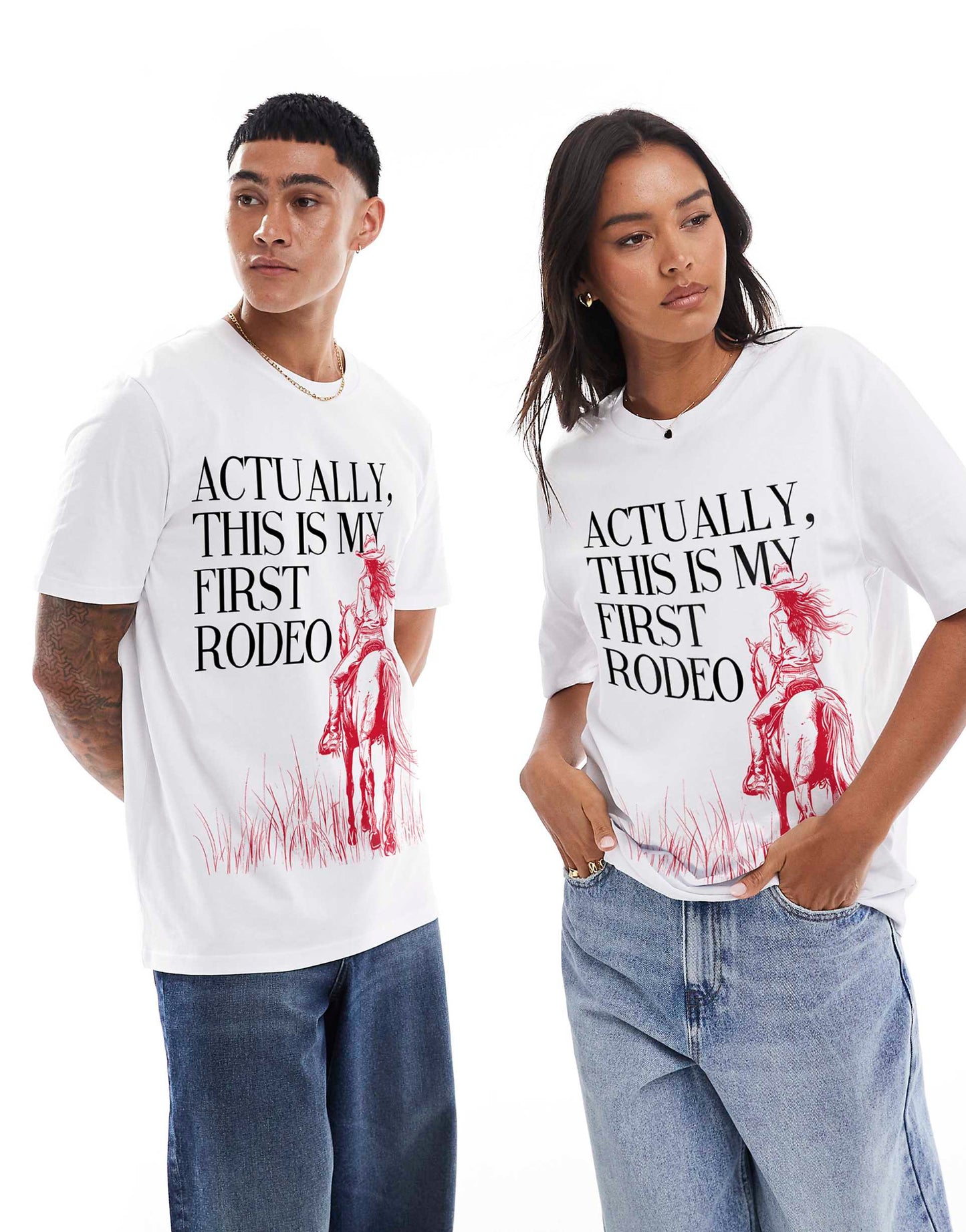 Rodeo Scenic Front Print Relaxed T-Shirt