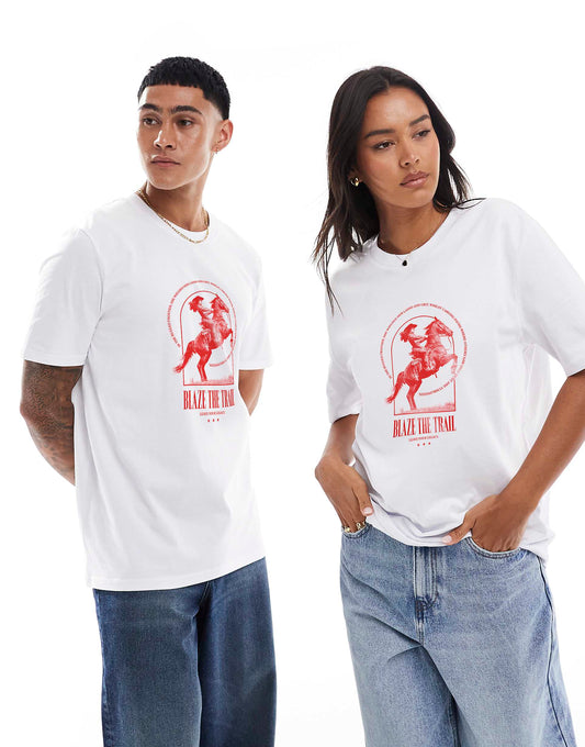 Blaze The Trail Front Print Relaxed T-Shirt