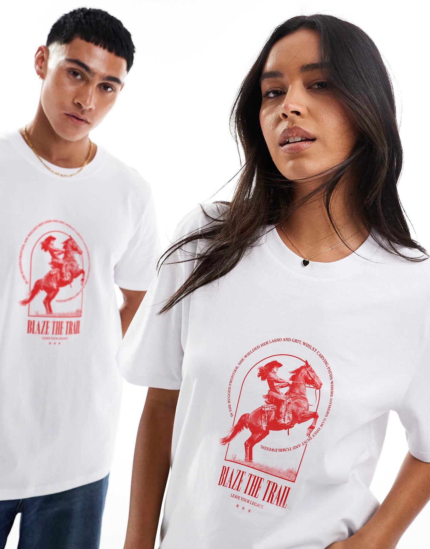 Blaze The Trail Front Print Relaxed T-Shirt