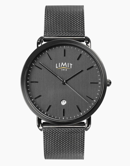 Classic 40Mm Mens Round Black Analogue Watch