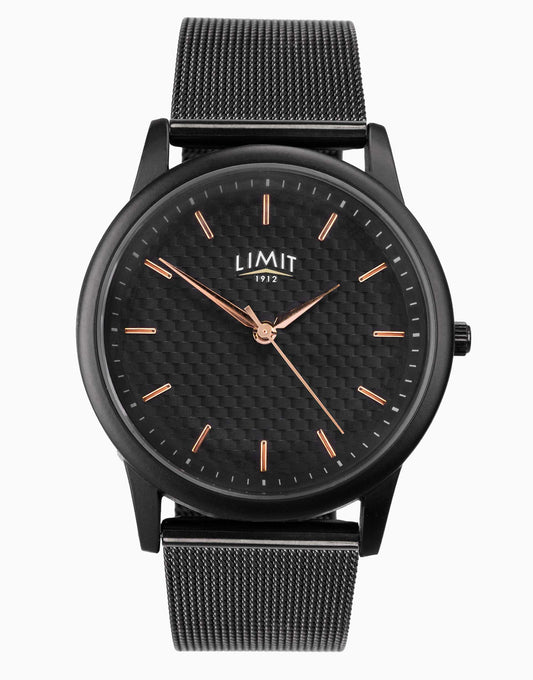 Classic 38Mm Mens Round Black Analogue Watch