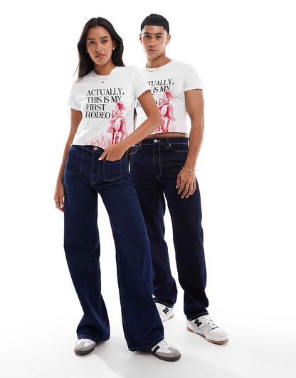 Rodeo Scenic Crop Front Print Crop T-Shirt