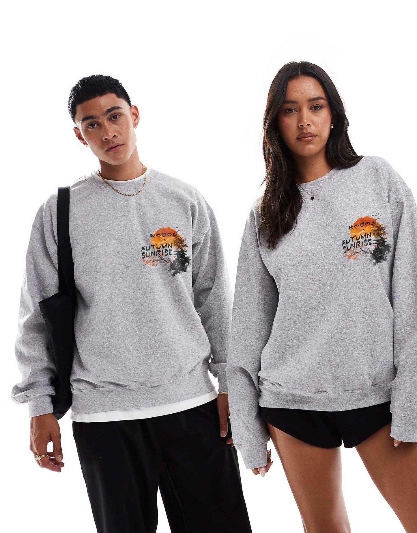Autumn Sunrise Front And Back Print Classic Sweatshirt