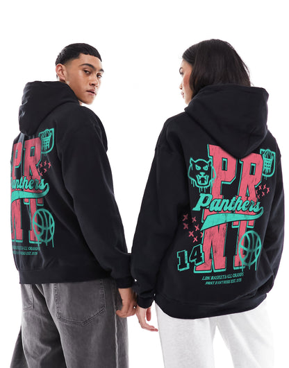 Panthers Front And Back Print Classic Hoodie