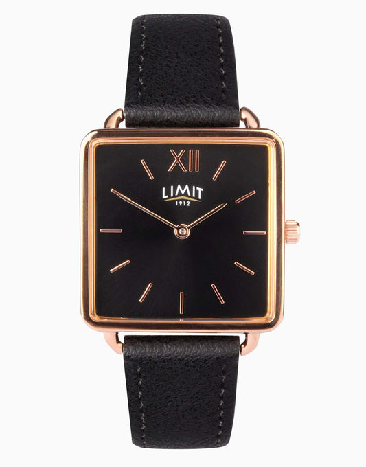 Classic 29Mm Womens Square Black Analogue Watch