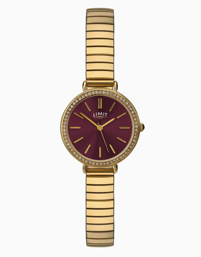 Classic 26Mm Womens Round Gold Analogue Watch