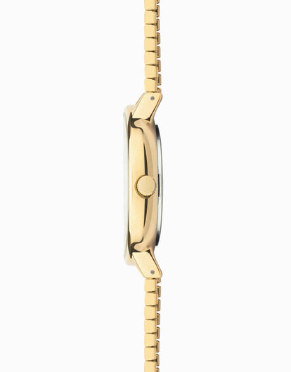 Classic 26Mm Womens Round Gold Analogue Watch