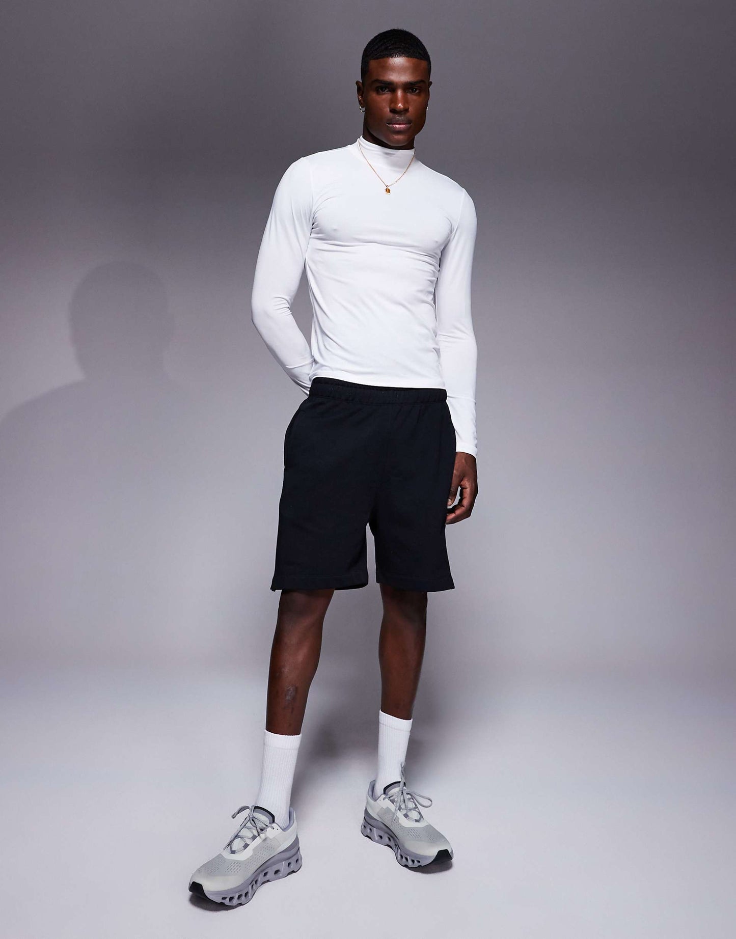 Icon Training Long Sleeve Muscle Fit Base Layer With Mock Neck