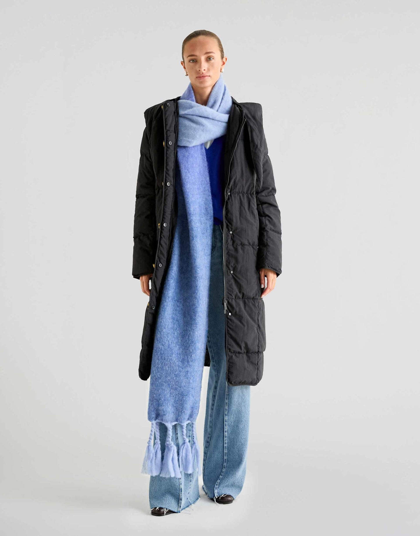 Bow Hoodie Puffer Coat